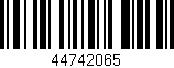 Código de barras (EAN, GTIN, SKU, ISBN): '44742065'