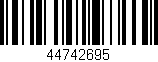 Código de barras (EAN, GTIN, SKU, ISBN): '44742695'