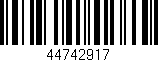 Código de barras (EAN, GTIN, SKU, ISBN): '44742917'