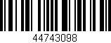 Código de barras (EAN, GTIN, SKU, ISBN): '44743098'