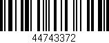 Código de barras (EAN, GTIN, SKU, ISBN): '44743372'