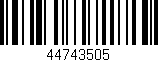 Código de barras (EAN, GTIN, SKU, ISBN): '44743505'