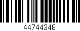 Código de barras (EAN, GTIN, SKU, ISBN): '44744348'