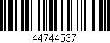 Código de barras (EAN, GTIN, SKU, ISBN): '44744537'