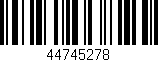 Código de barras (EAN, GTIN, SKU, ISBN): '44745278'