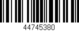 Código de barras (EAN, GTIN, SKU, ISBN): '44745380'