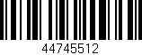 Código de barras (EAN, GTIN, SKU, ISBN): '44745512'