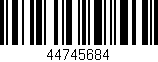 Código de barras (EAN, GTIN, SKU, ISBN): '44745684'