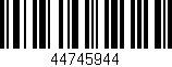 Código de barras (EAN, GTIN, SKU, ISBN): '44745944'