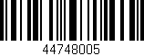 Código de barras (EAN, GTIN, SKU, ISBN): '44748005'