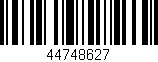 Código de barras (EAN, GTIN, SKU, ISBN): '44748627'
