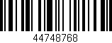 Código de barras (EAN, GTIN, SKU, ISBN): '44748768'