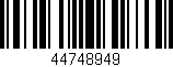 Código de barras (EAN, GTIN, SKU, ISBN): '44748949'