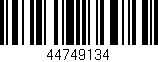 Código de barras (EAN, GTIN, SKU, ISBN): '44749134'