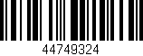 Código de barras (EAN, GTIN, SKU, ISBN): '44749324'