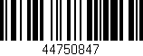 Código de barras (EAN, GTIN, SKU, ISBN): '44750847'