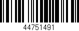 Código de barras (EAN, GTIN, SKU, ISBN): '44751491'