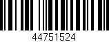 Código de barras (EAN, GTIN, SKU, ISBN): '44751524'