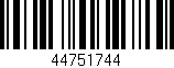 Código de barras (EAN, GTIN, SKU, ISBN): '44751744'