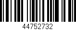 Código de barras (EAN, GTIN, SKU, ISBN): '44752732'