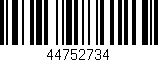 Código de barras (EAN, GTIN, SKU, ISBN): '44752734'