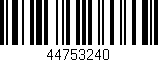 Código de barras (EAN, GTIN, SKU, ISBN): '44753240'