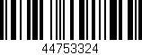 Código de barras (EAN, GTIN, SKU, ISBN): '44753324'