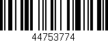 Código de barras (EAN, GTIN, SKU, ISBN): '44753774'