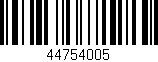 Código de barras (EAN, GTIN, SKU, ISBN): '44754005'