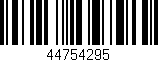 Código de barras (EAN, GTIN, SKU, ISBN): '44754295'