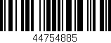 Código de barras (EAN, GTIN, SKU, ISBN): '44754885'