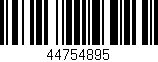 Código de barras (EAN, GTIN, SKU, ISBN): '44754895'