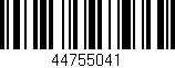 Código de barras (EAN, GTIN, SKU, ISBN): '44755041'