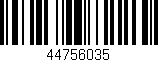 Código de barras (EAN, GTIN, SKU, ISBN): '44756035'