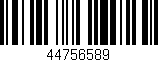 Código de barras (EAN, GTIN, SKU, ISBN): '44756589'