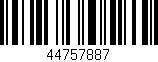 Código de barras (EAN, GTIN, SKU, ISBN): '44757887'