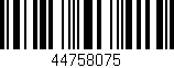 Código de barras (EAN, GTIN, SKU, ISBN): '44758075'