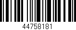 Código de barras (EAN, GTIN, SKU, ISBN): '44758181'