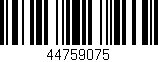 Código de barras (EAN, GTIN, SKU, ISBN): '44759075'