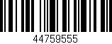Código de barras (EAN, GTIN, SKU, ISBN): '44759555'