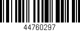 Código de barras (EAN, GTIN, SKU, ISBN): '44760297'