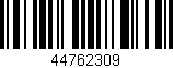 Código de barras (EAN, GTIN, SKU, ISBN): '44762309'