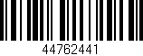 Código de barras (EAN, GTIN, SKU, ISBN): '44762441'