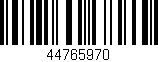 Código de barras (EAN, GTIN, SKU, ISBN): '44765970'