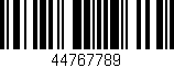 Código de barras (EAN, GTIN, SKU, ISBN): '44767789'