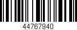 Código de barras (EAN, GTIN, SKU, ISBN): '44767940'