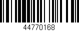 Código de barras (EAN, GTIN, SKU, ISBN): '44770168'
