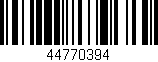 Código de barras (EAN, GTIN, SKU, ISBN): '44770394'