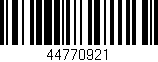 Código de barras (EAN, GTIN, SKU, ISBN): '44770921'