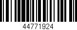 Código de barras (EAN, GTIN, SKU, ISBN): '44771924'